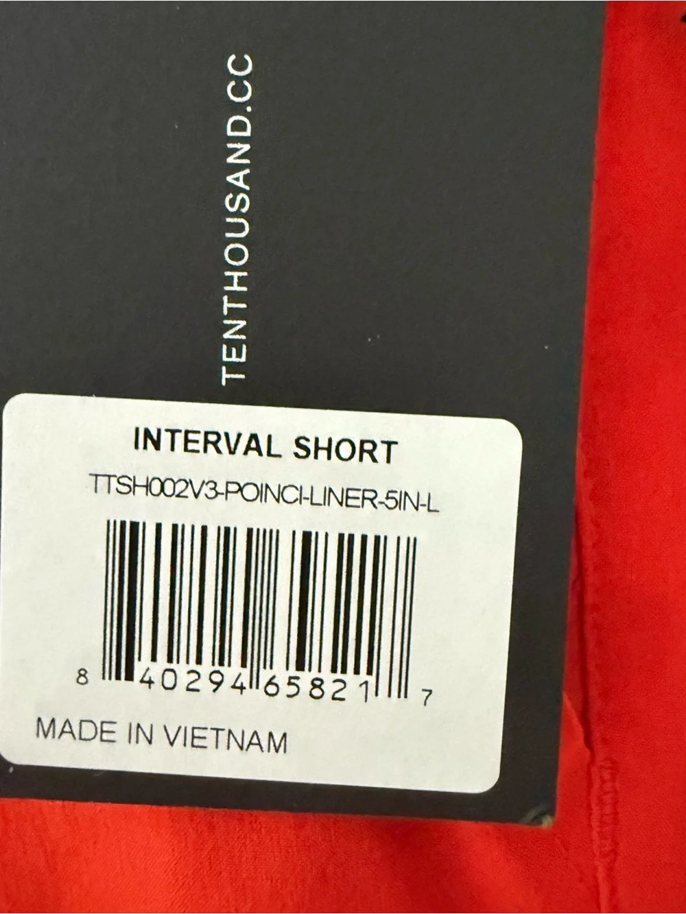Ten Thousand Interval Shorts 5” Lined Ember Orange Red NWT Large L